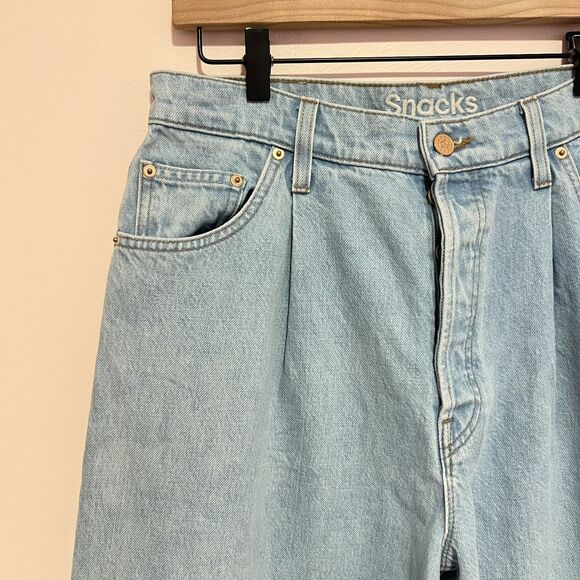 Mother SNACKS! The Pleated Fun Dip Puddle Cotton Jeans in Just a Nibble Size 28 - Picture 13 of 13